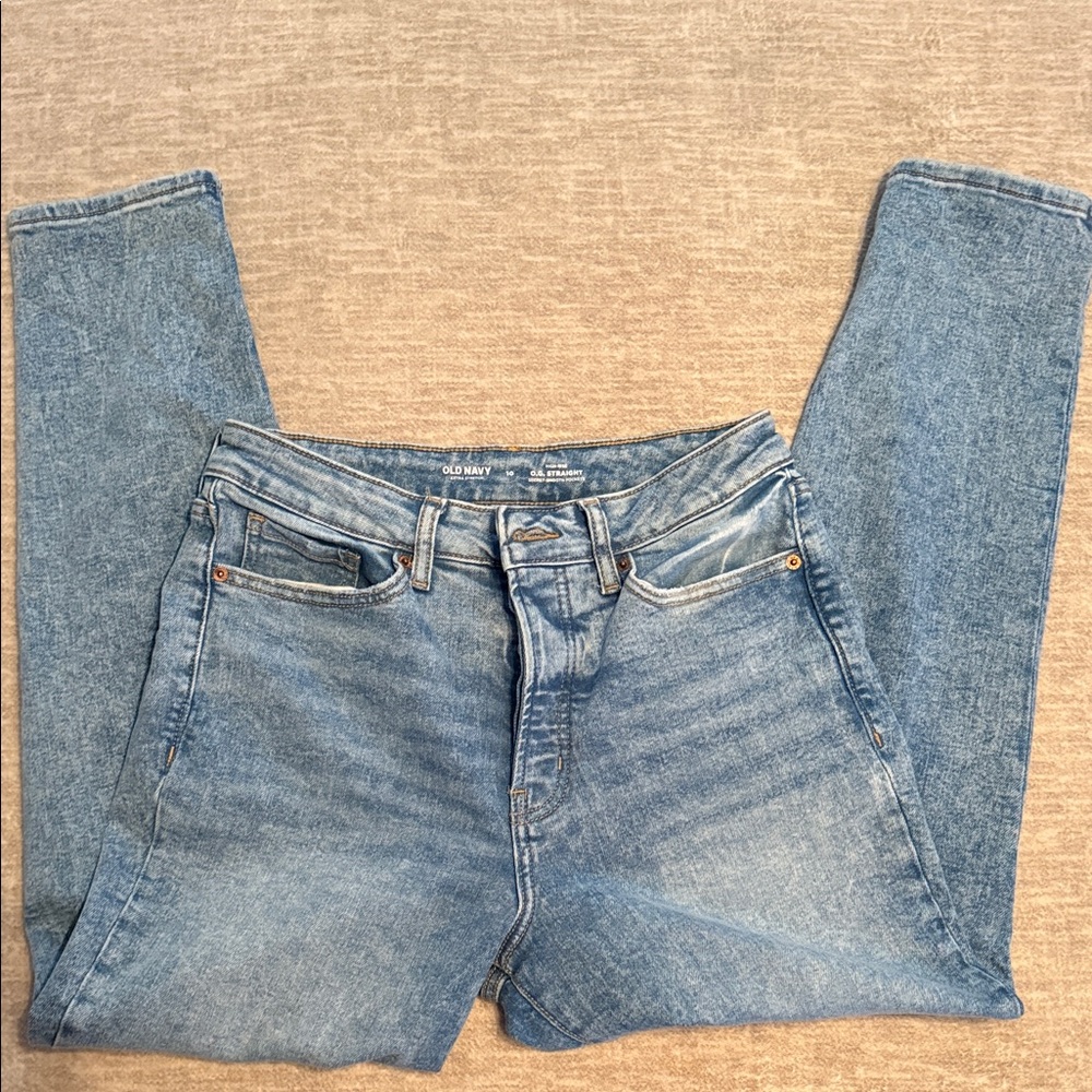 Old Navy Light Wash O.G. Straight Jeans Size 10